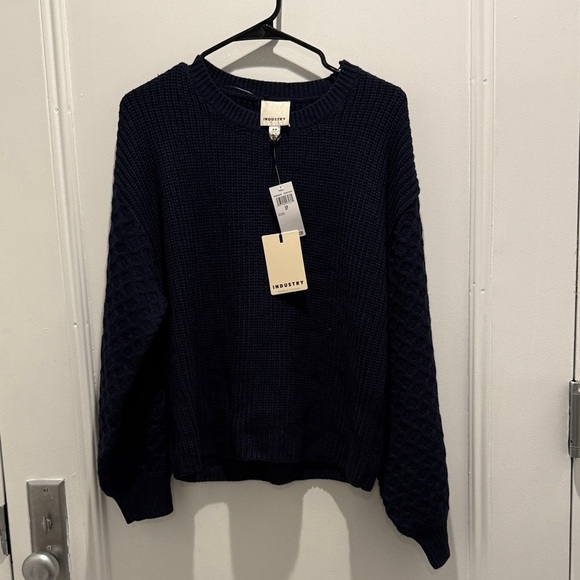 Industry Navy Blue Knit Sweater - Picture 1 of 3